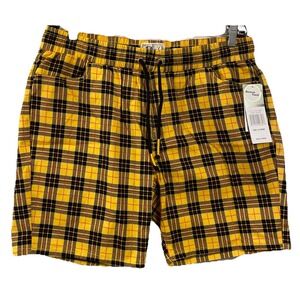 Fresh Prints Of Bel Air NWT Men's Size XL Stretch Twill Flat Front Shorts Yellow